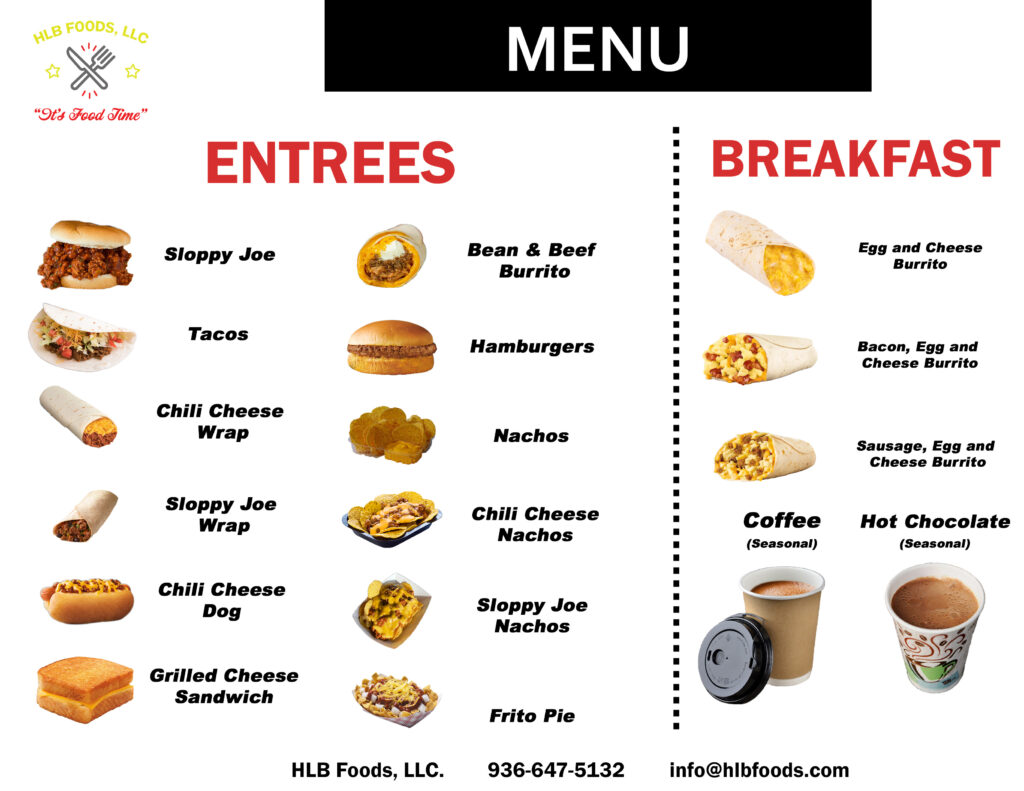 HLB Foods Menu Page 2